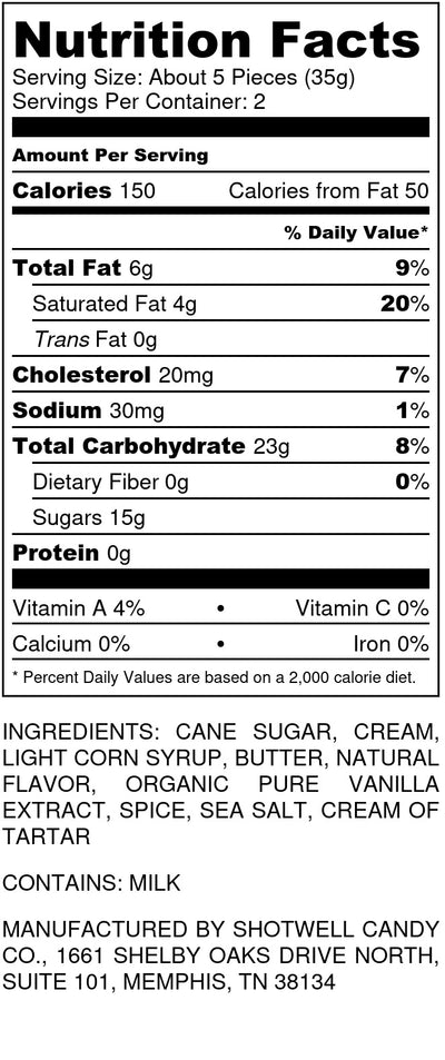 Gingerbread Cookie Caramels (Seasonal)