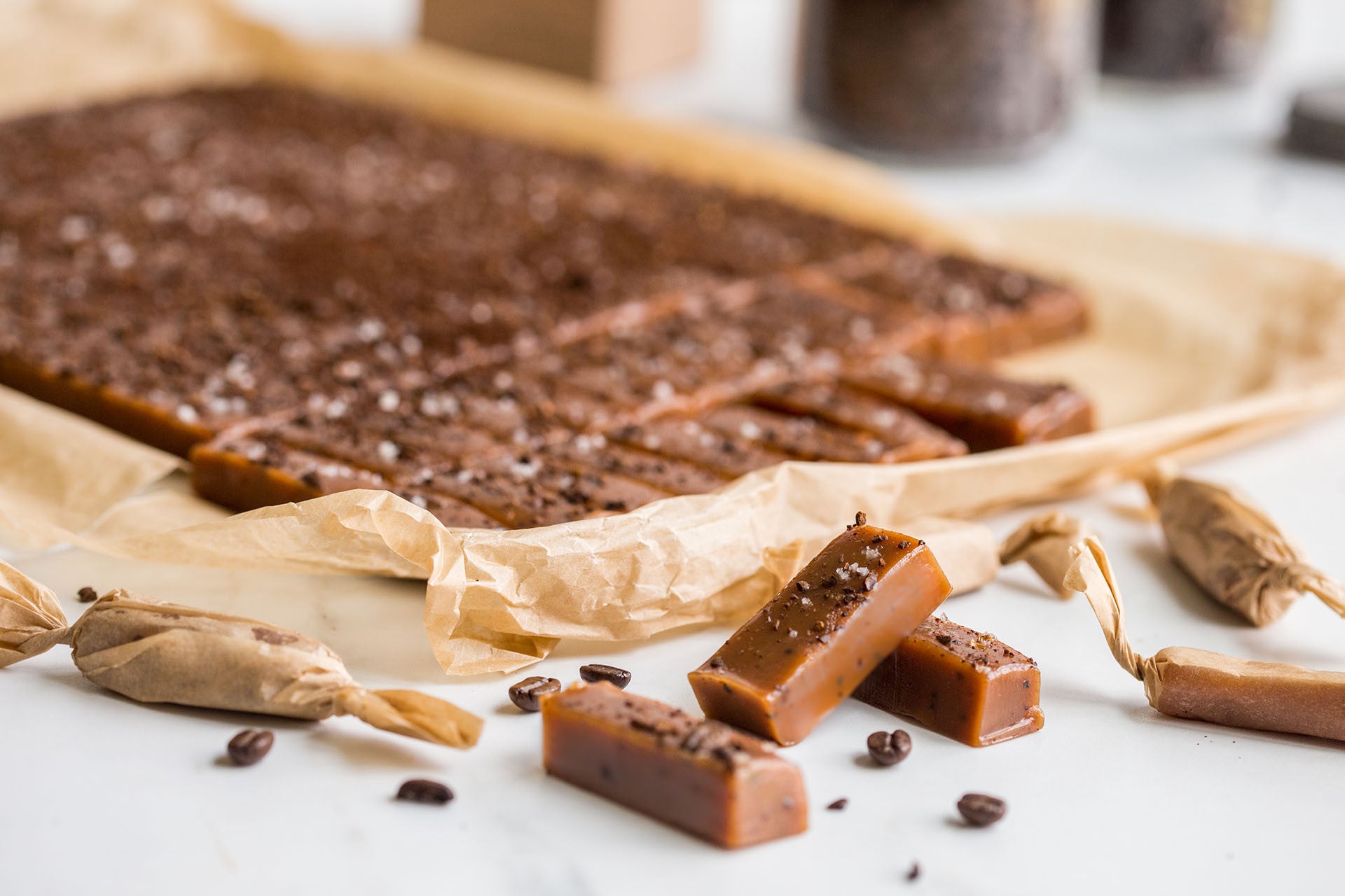 Hand-Crushed Espresso Caramels