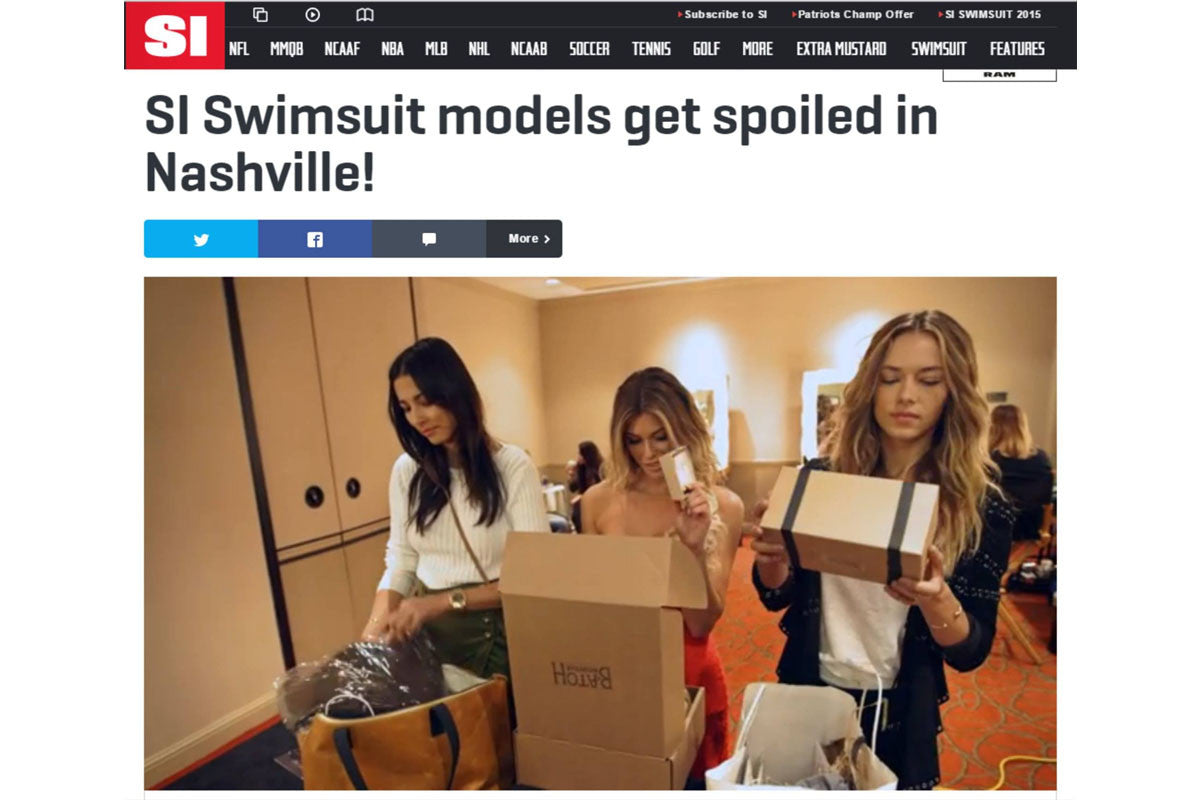 Sports Illustrated models with candy