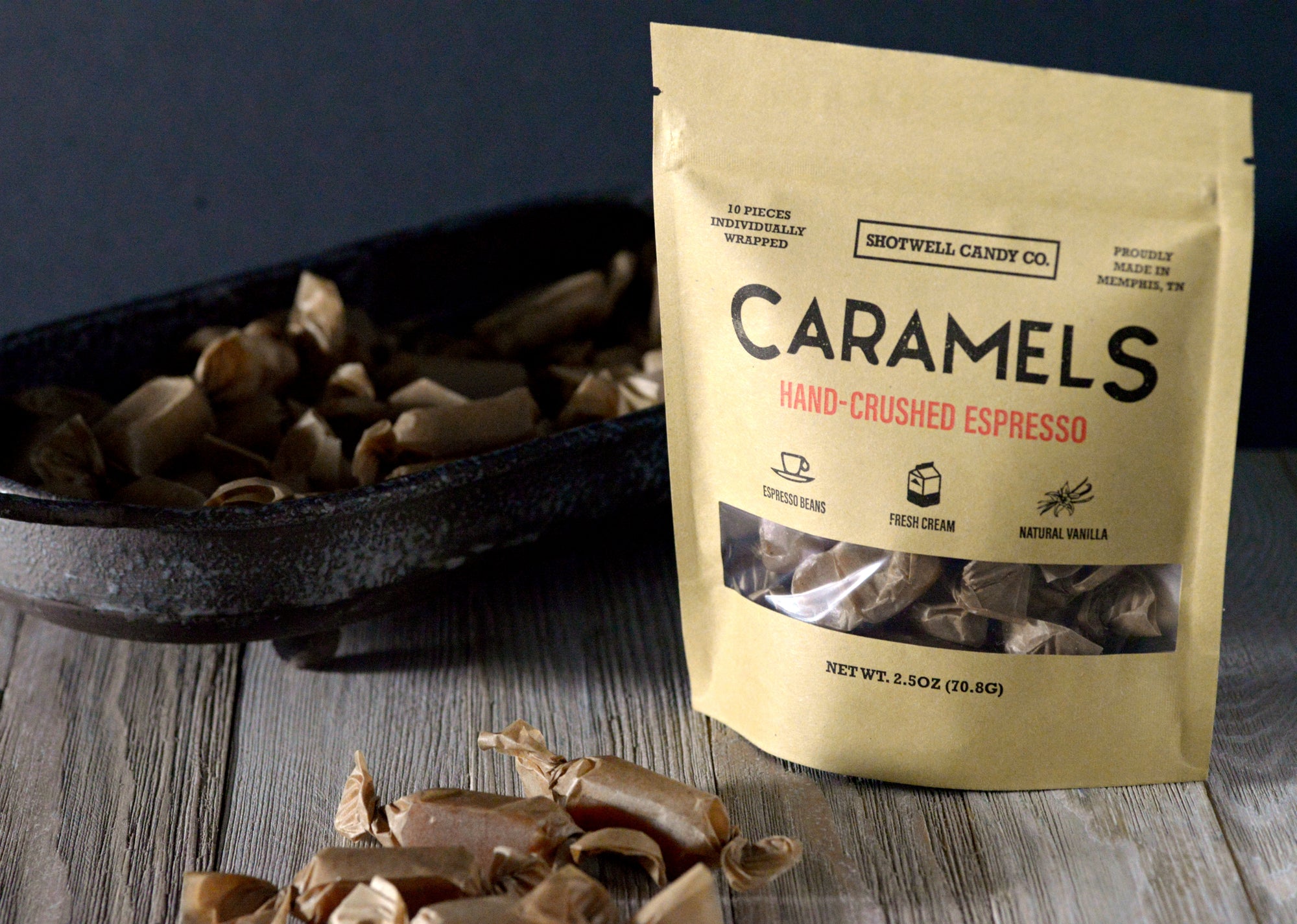 Hand-Crushed Espresso Caramels