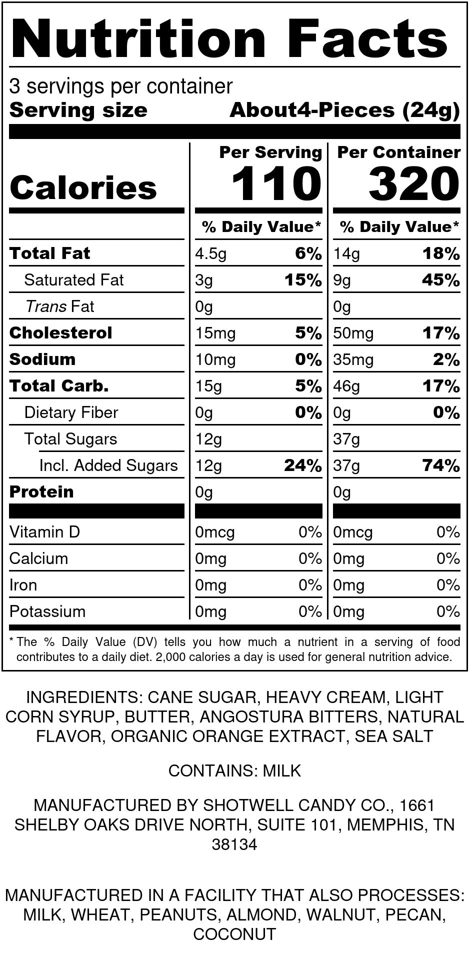 "Old Fashioned" Cocktail Caramels (Seasonal Flavor)