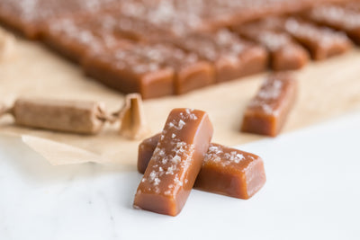 Close up of salted caramel