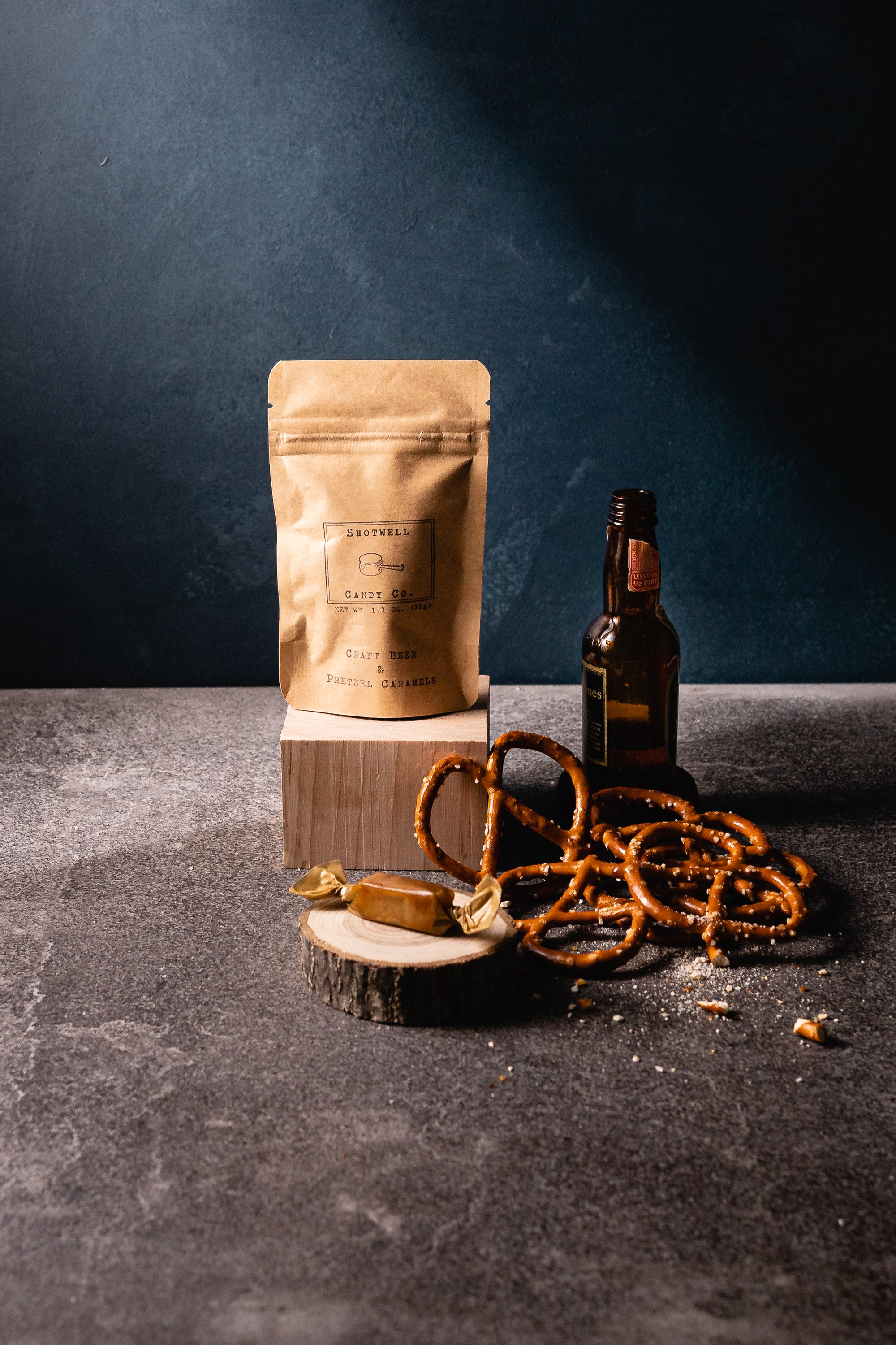 Small bag of caramels