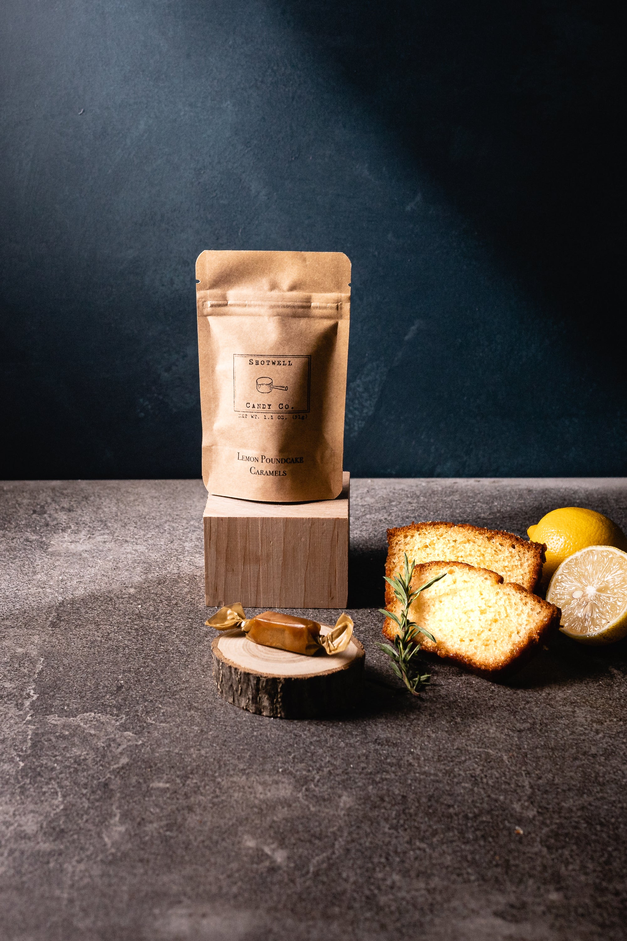 Small bag of caramels