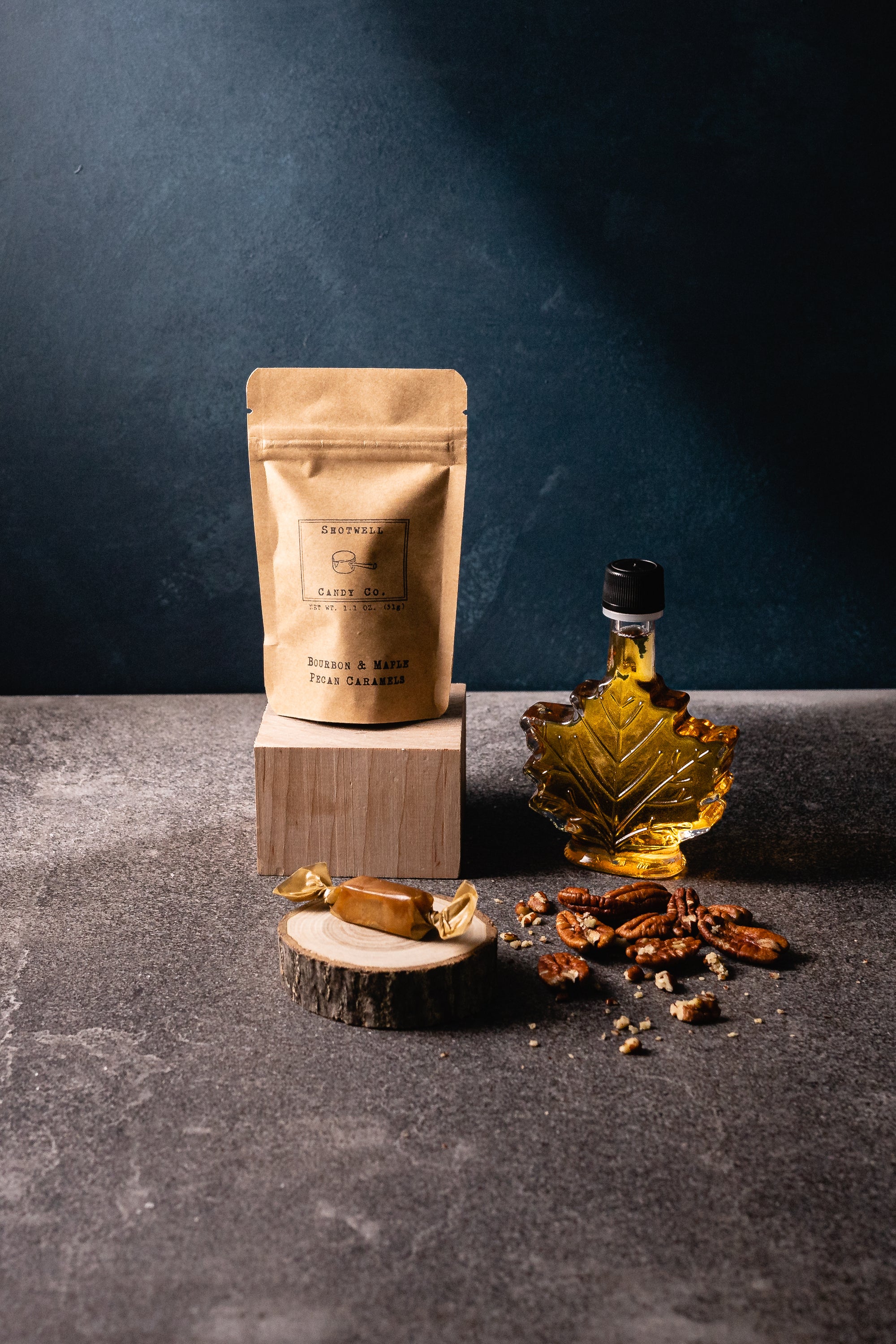 Small bag of caramels